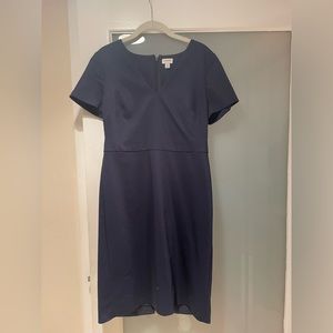 J. Crew navy blue work shift dress